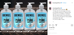BrewDog hand sanitiser