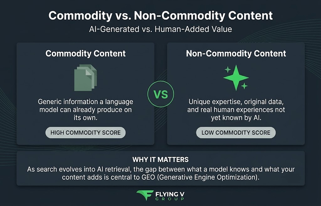 Commodity v non commodity content